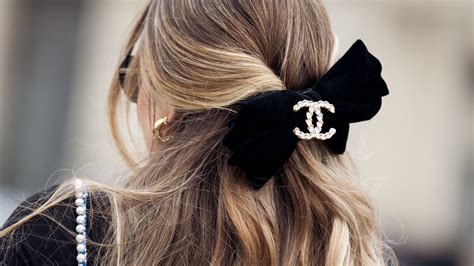 chanel hairstyles black bow